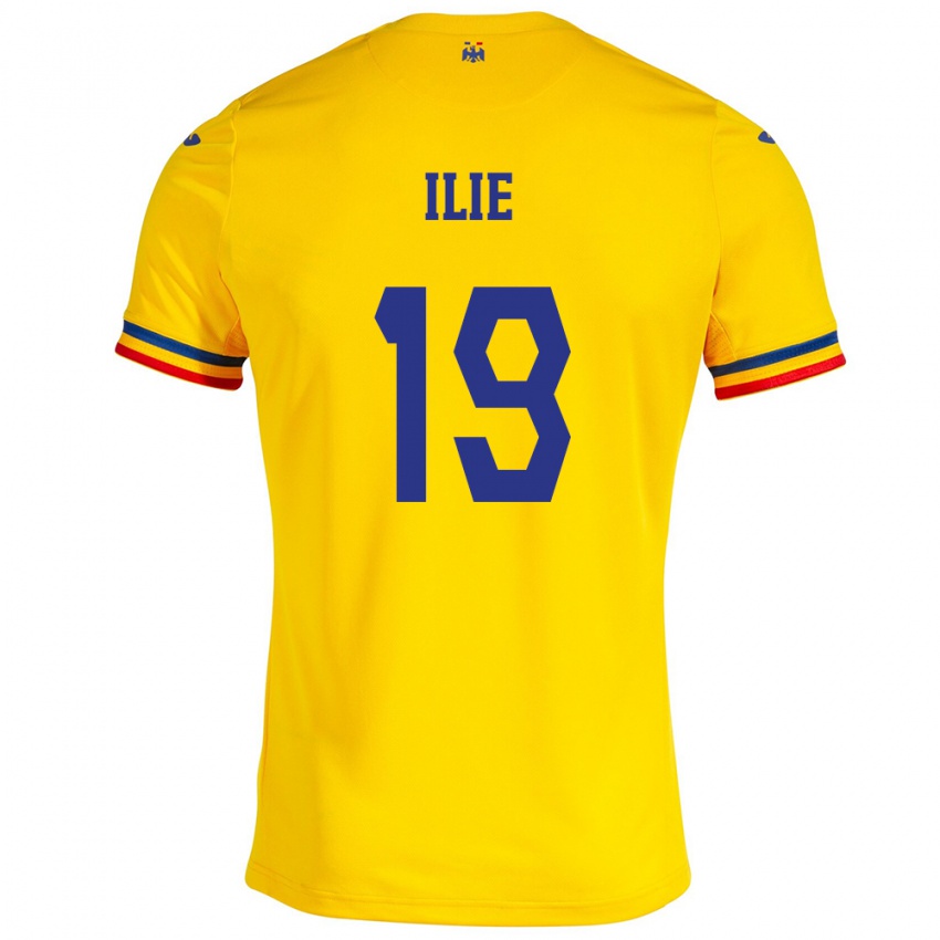 Criança Camisola Romênia Rareș Ilie #19 Amarelo Principal 24-26 Camisa