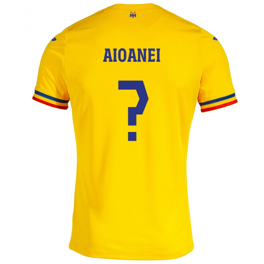 Criança Camisola Romênia Mario Aioanei #0 Amarelo Principal 24-26 Camisa