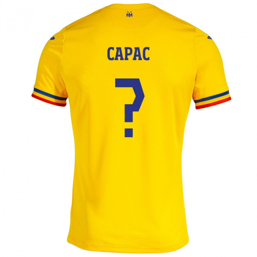 Criança Camisola Romênia Alexandru Capac #0 Amarelo Principal 24-26 Camisa