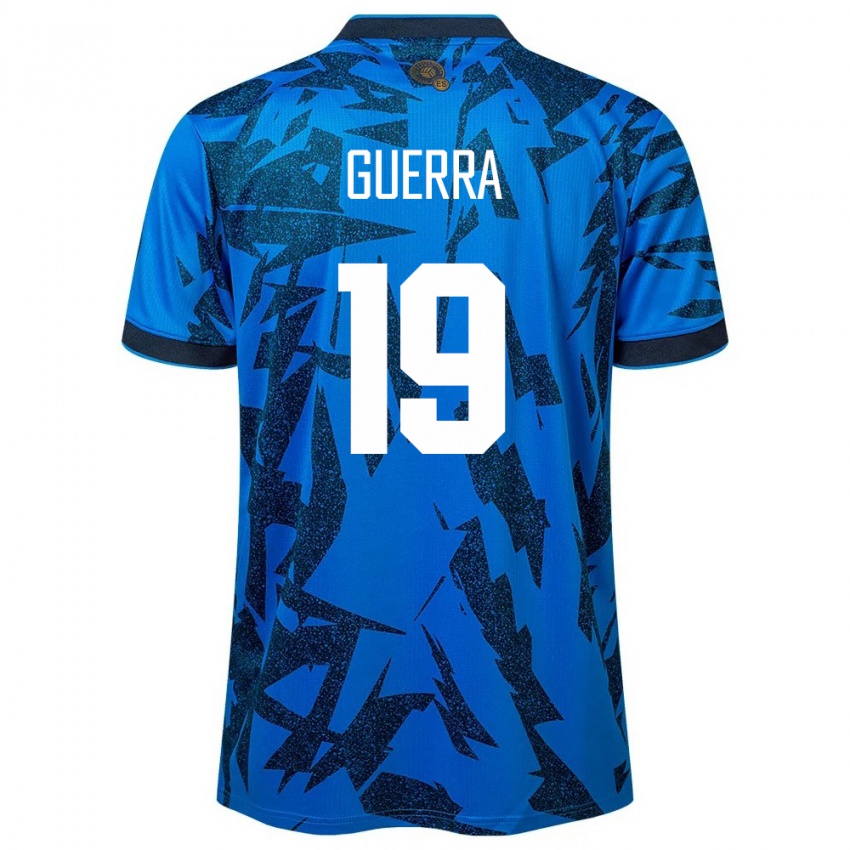 Criança Camisola El Salvador Steven Guerra #19 Azul Principal 24-26 Camisa