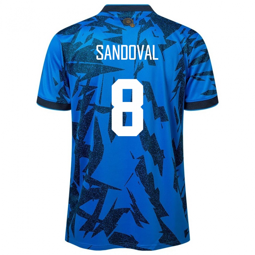 Criança Camisola El Salvador Emerson Sandoval #8 Azul Principal 24-26 Camisa