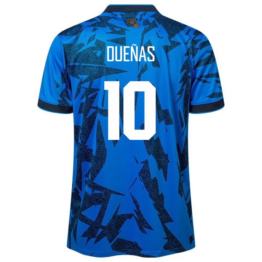 Criança Camisola El Salvador Enrico Dueñas #10 Azul Principal 24-26 Camisa