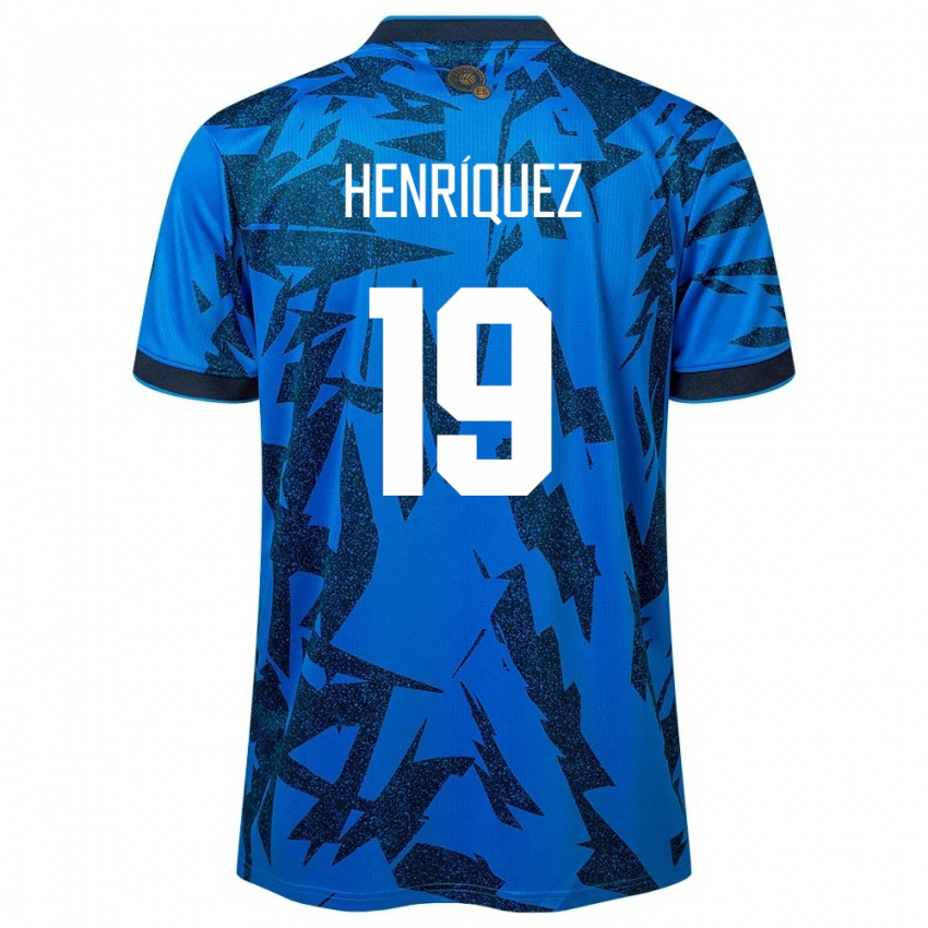 Criança Camisola El Salvador Alejandro Henríquez #19 Azul Principal 24-26 Camisa