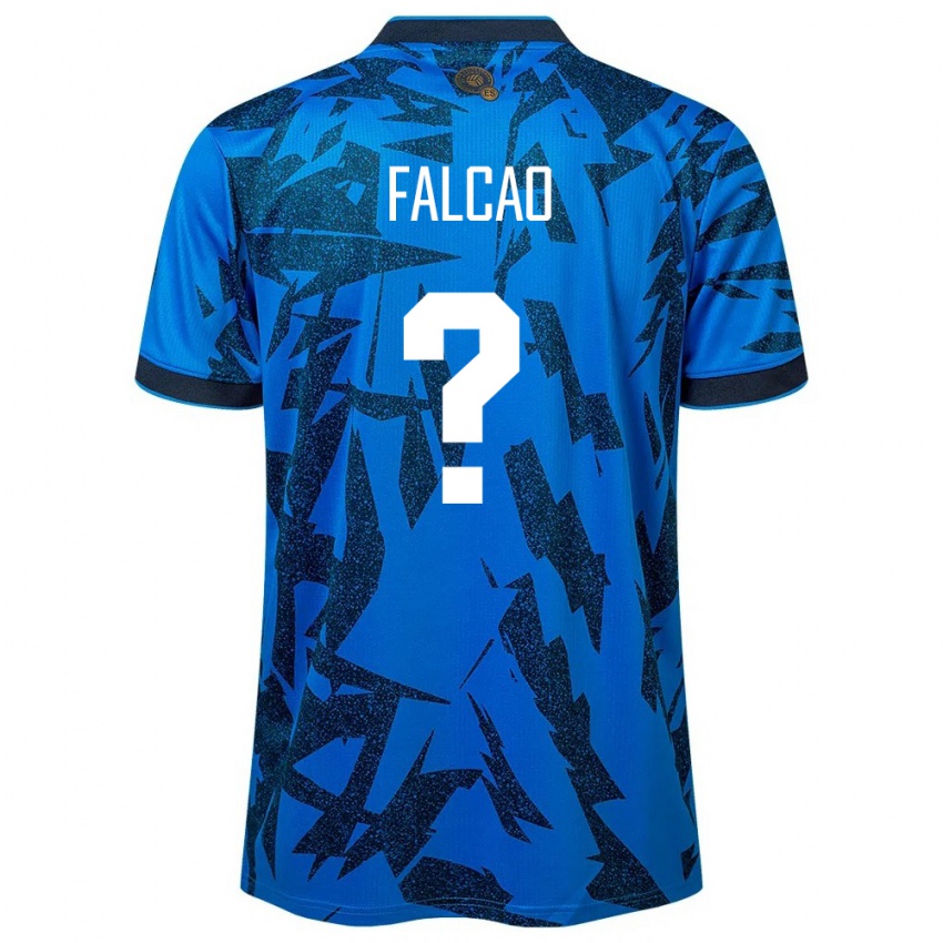 Criança Camisola El Salvador Kiano Falcao #0 Azul Principal 24-26 Camisa