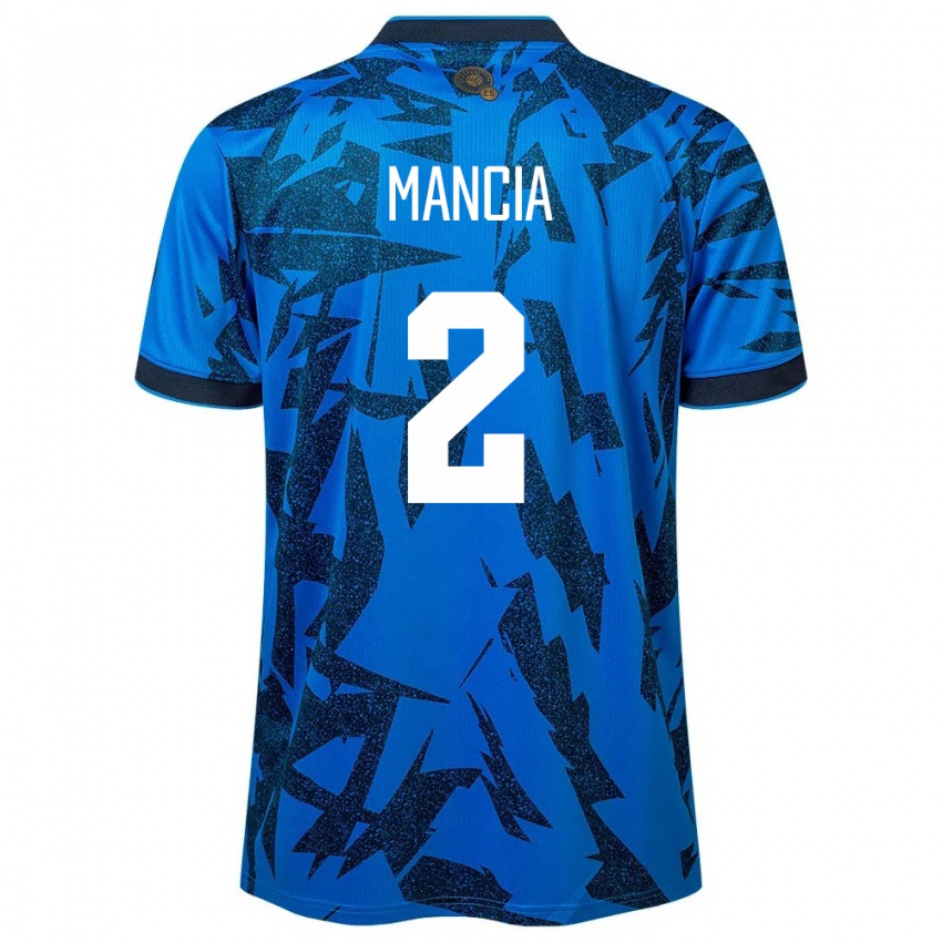 Criança Camisola El Salvador Steven Mancia #2 Azul Principal 24-26 Camisa