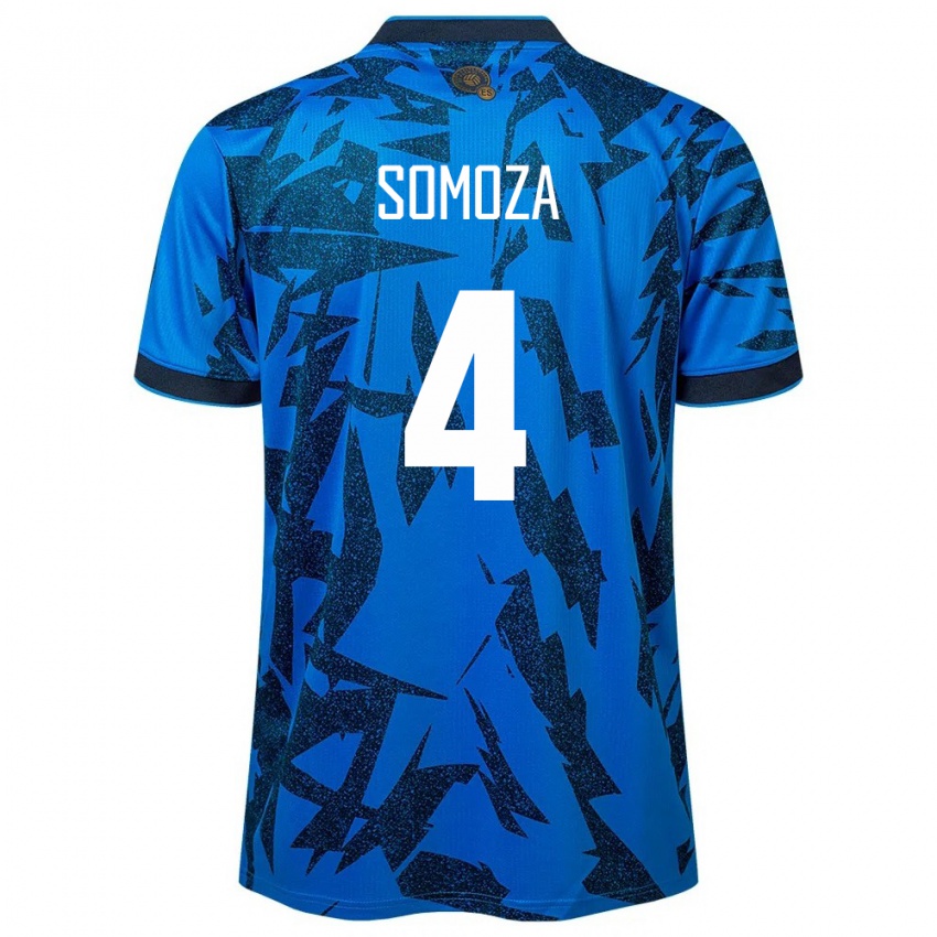 Criança Camisola El Salvador Néstor Somoza #4 Azul Principal 24-26 Camisa