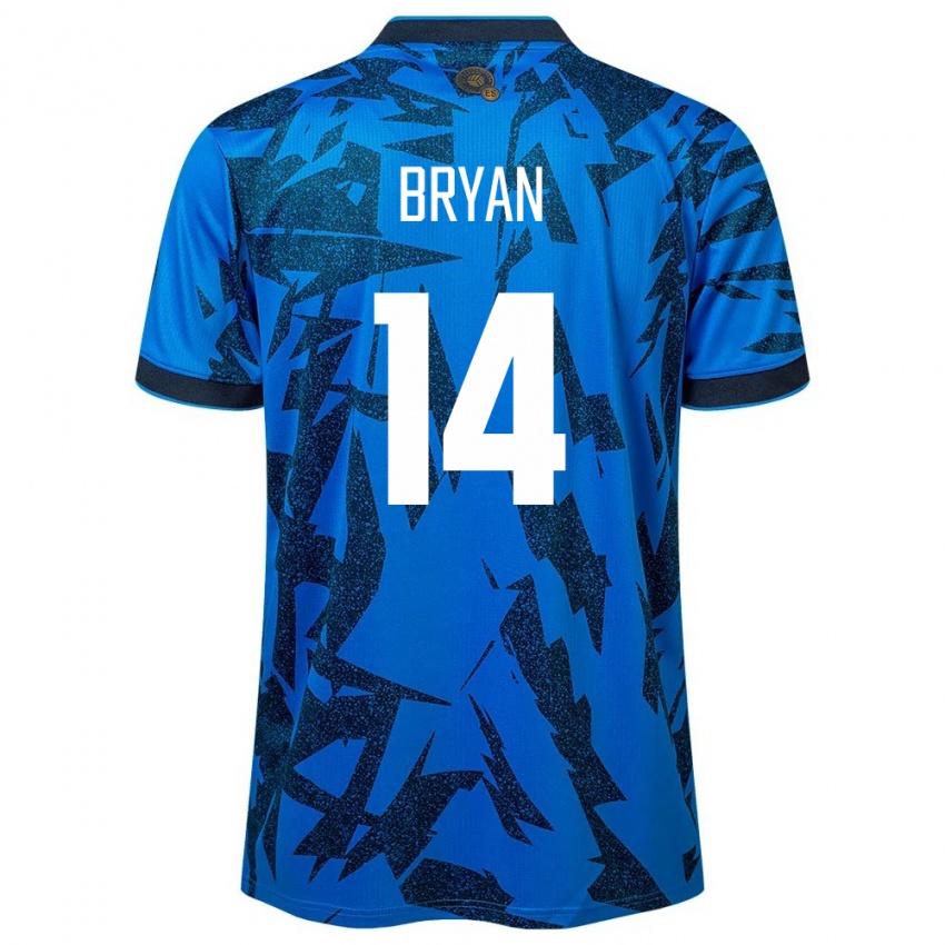 Criança Camisola El Salvador Bryan Vásquez #14 Azul Principal 24-26 Camisa