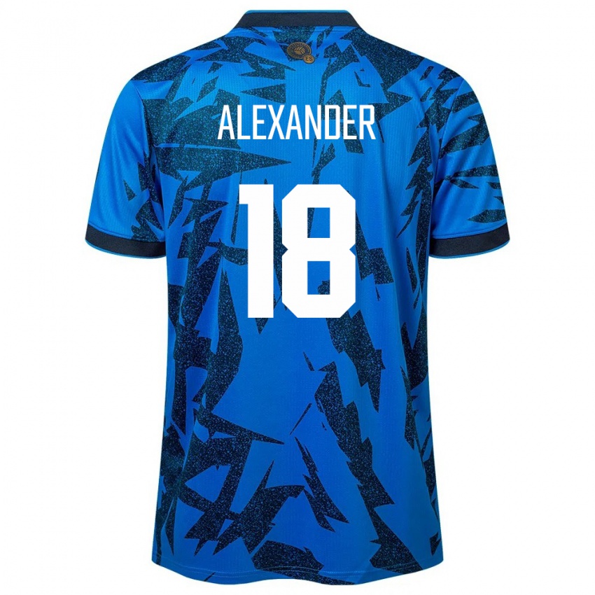 Criança Camisola El Salvador Alexander Aguilar #18 Azul Principal 24-26 Camisa