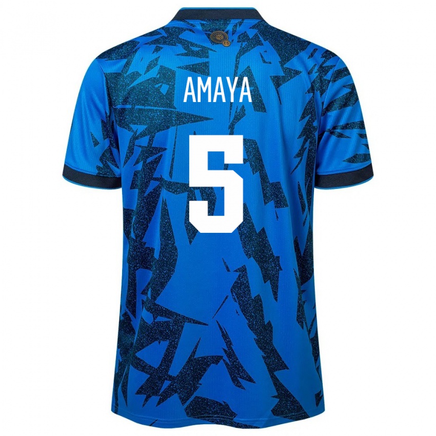 Criança Camisola El Salvador Nicolle Amaya #5 Azul Principal 24-26 Camisa