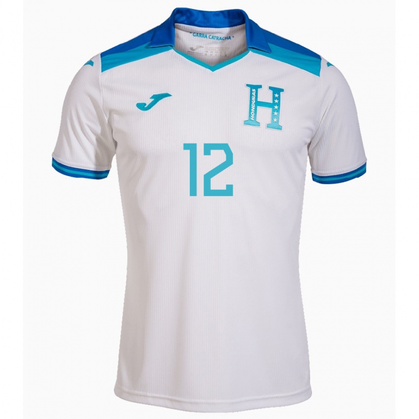 Criança Camisola Honduras Owen Macías #12 Branco Principal 24-26 Camisa