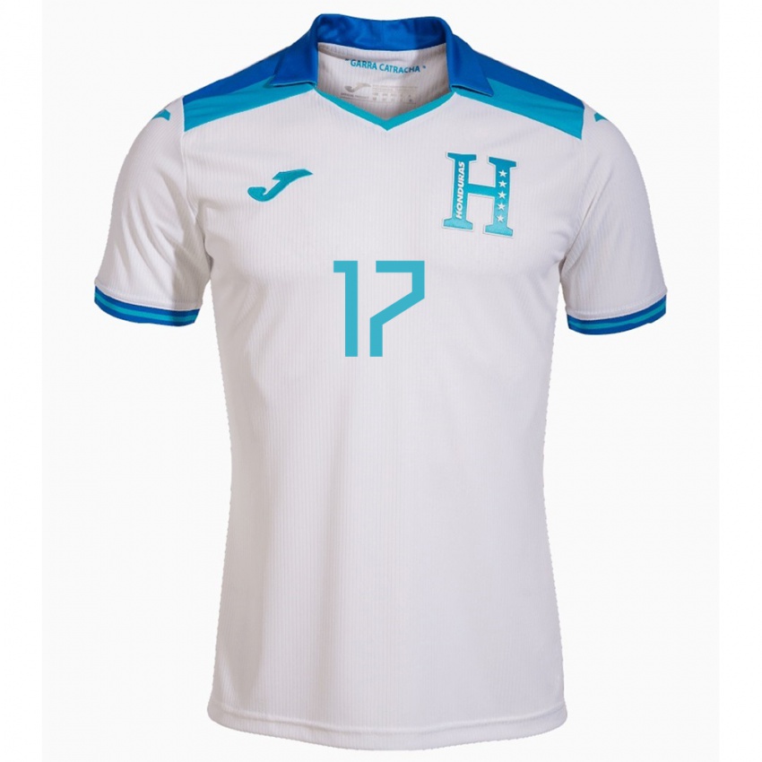 Criança Camisola Honduras Johana Espinal #17 Branco Principal 24-26 Camisa