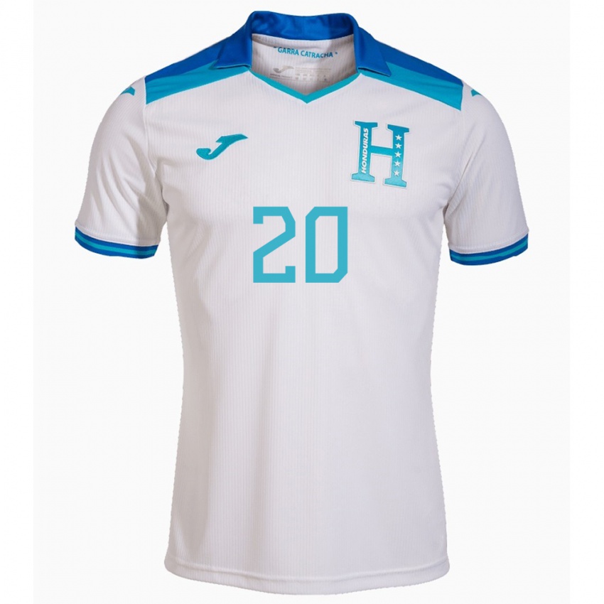 Criança Camisola Honduras Wesly Decas #20 Branco Principal 24-26 Camisa