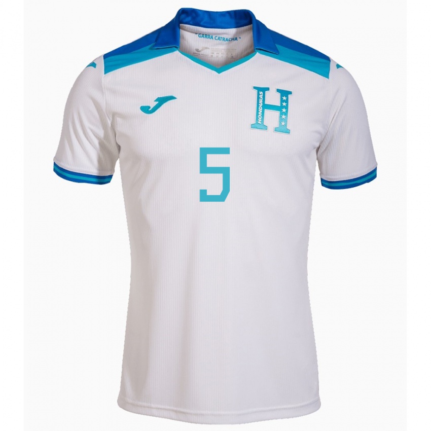 Criança Camisola Honduras Julián Martínez #5 Branco Principal 24-26 Camisa