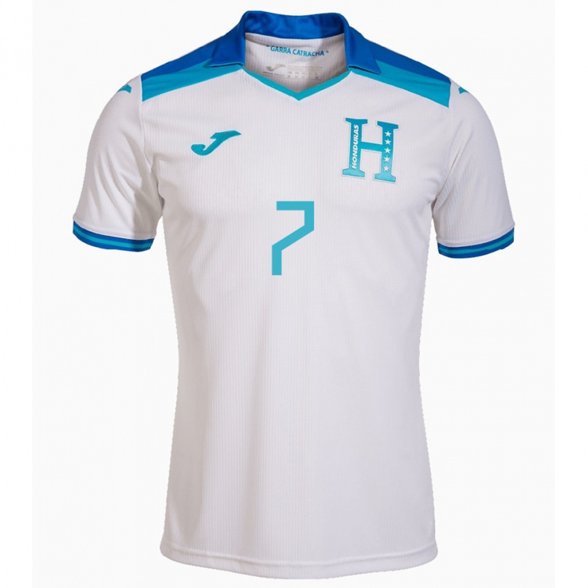 Criança Camisola Honduras Nixon Cruz #7 Branco Principal 24-26 Camisa