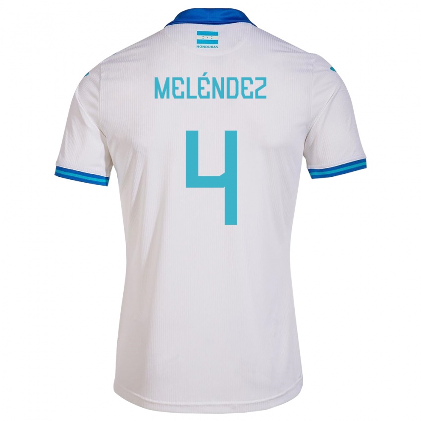 Criança Camisola Honduras Carlos Meléndez #4 Branco Principal 24-26 Camisa