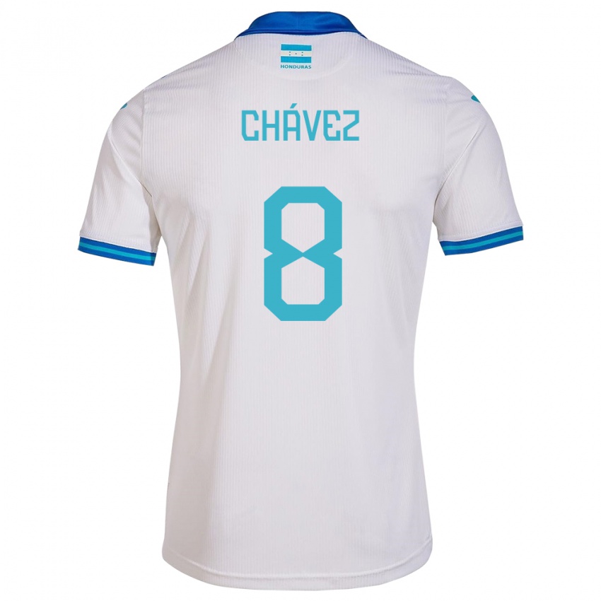 Criança Camisola Honduras Gerson Chávez #8 Branco Principal 24-26 Camisa