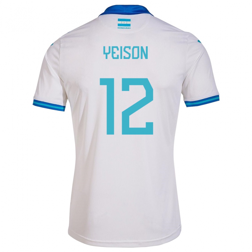 Criança Camisola Honduras Yeison Mejía #12 Branco Principal 24-26 Camisa