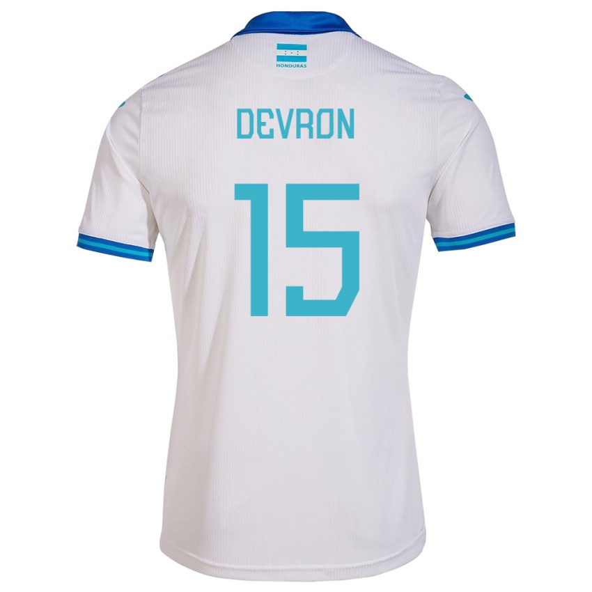 Criança Camisola Honduras Devron García #15 Branco Principal 24-26 Camisa