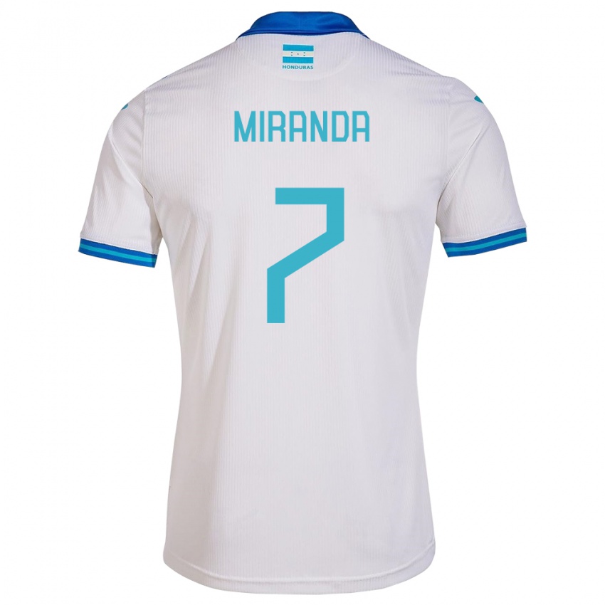 Criança Camisola Honduras Jeffry Miranda #7 Branco Principal 24-26 Camisa