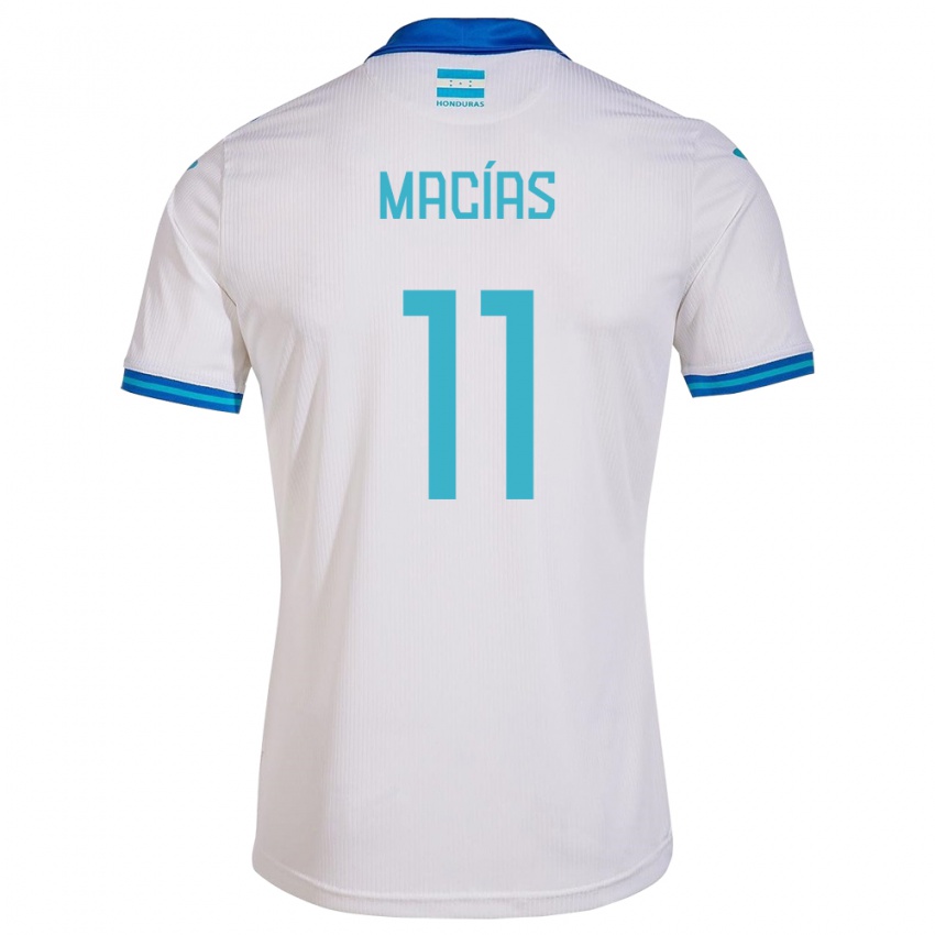 Criança Camisola Honduras Jefryn Macías #11 Branco Principal 24-26 Camisa