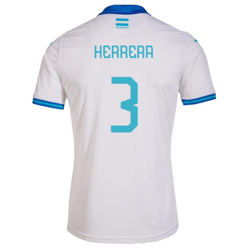 Criança Camisola Honduras David Herrera #3 Branco Principal 24-26 Camisa