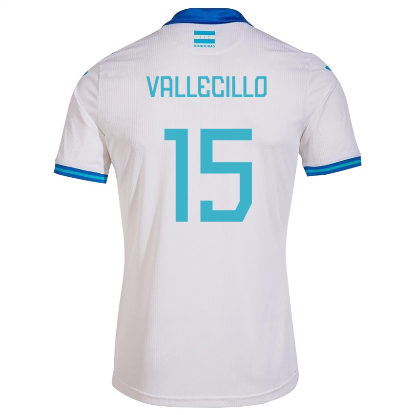 Criança Camisola Honduras Eric Vallecillo #15 Branco Principal 24-26 Camisa