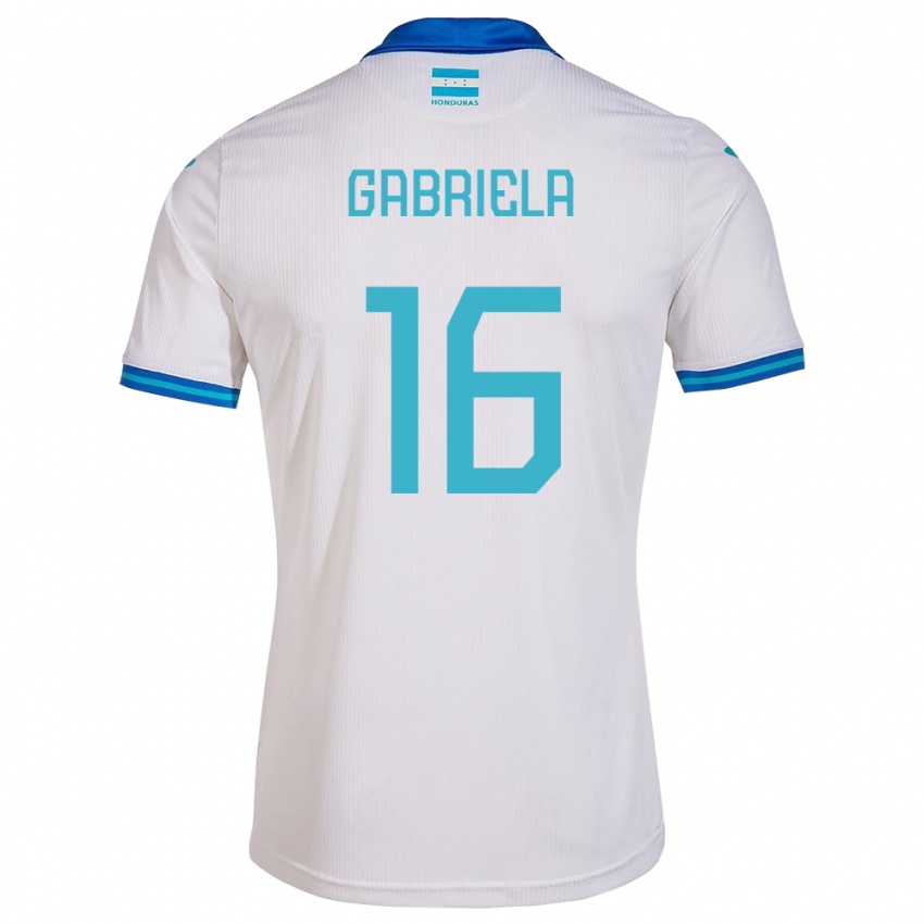 Criança Camisola Honduras Gabriela García #16 Branco Principal 24-26 Camisa