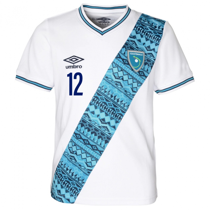 Criança Camisola Guatemala John Lutin #12 Branco Principal 24-26 Camisa