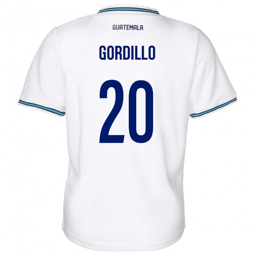 Criança Camisola Guatemala Gerardo Gordillo #20 Branco Principal 24-26 Camisa