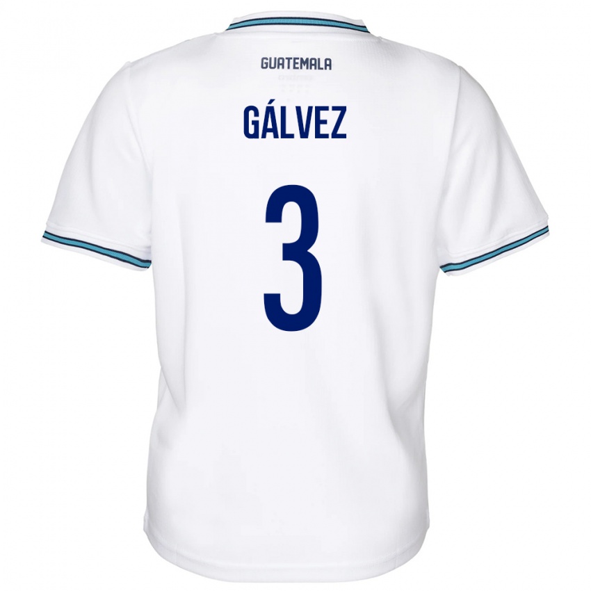 Criança Camisola Guatemala Fredy Gálvez #3 Branco Principal 24-26 Camisa