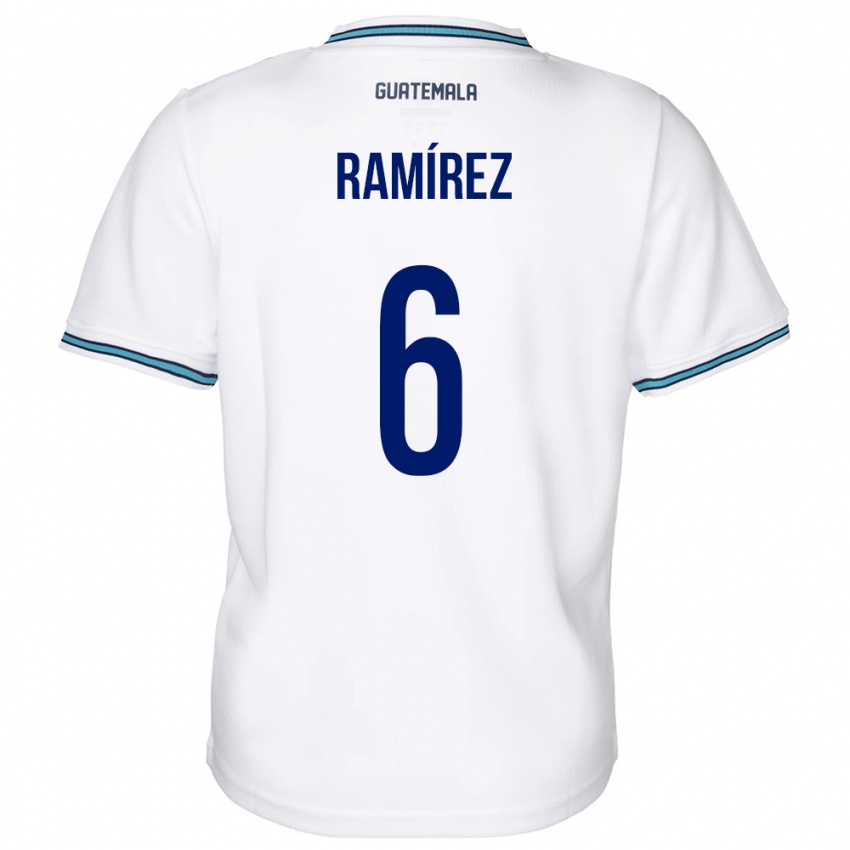 Criança Camisola Guatemala Kevin Ramírez #6 Branco Principal 24-26 Camisa