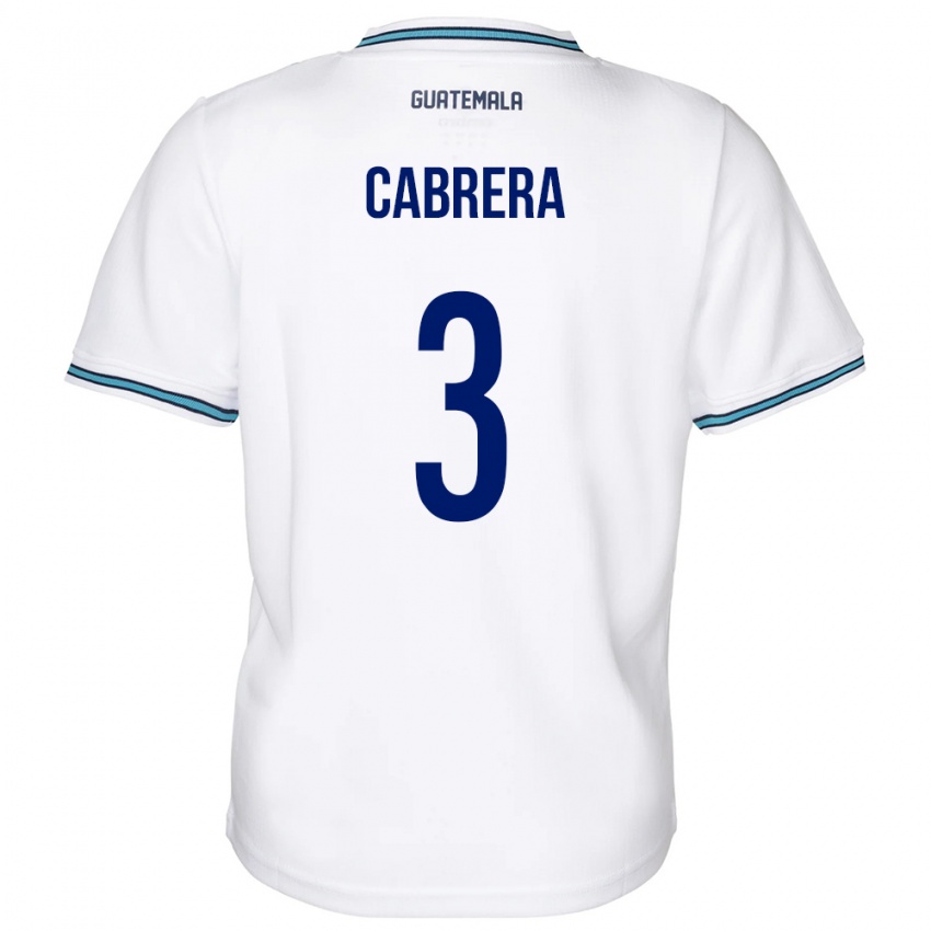 Criança Camisola Guatemala Gabriel Cabrera #3 Branco Principal 24-26 Camisa