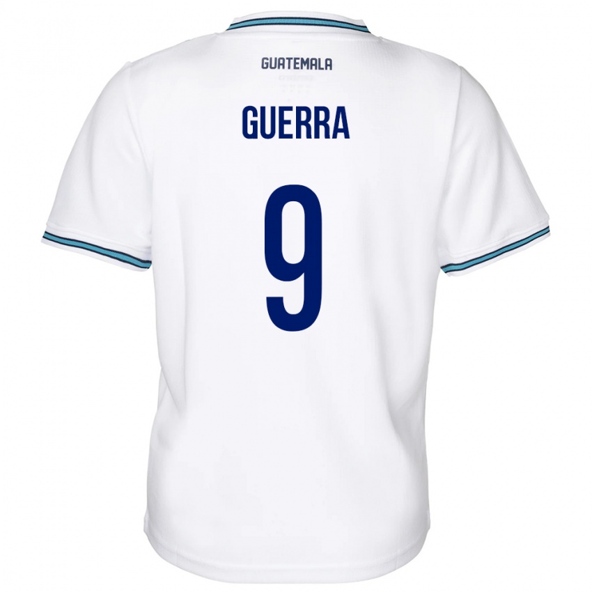 Criança Camisola Guatemala Oseas Guerra #9 Branco Principal 24-26 Camisa