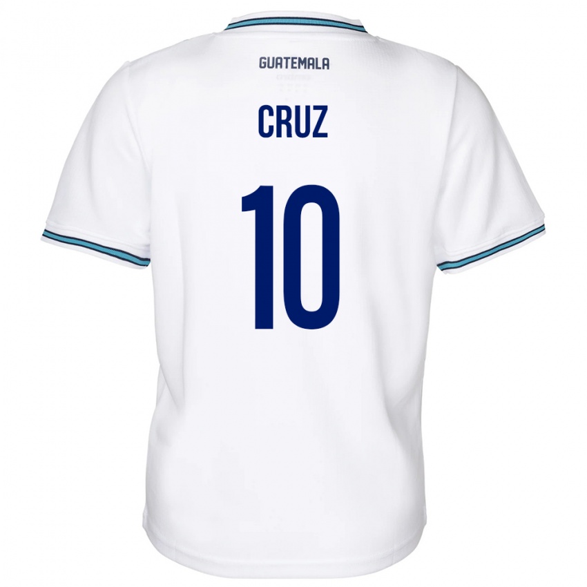 Criança Camisola Guatemala Axel De La Cruz #10 Branco Principal 24-26 Camisa