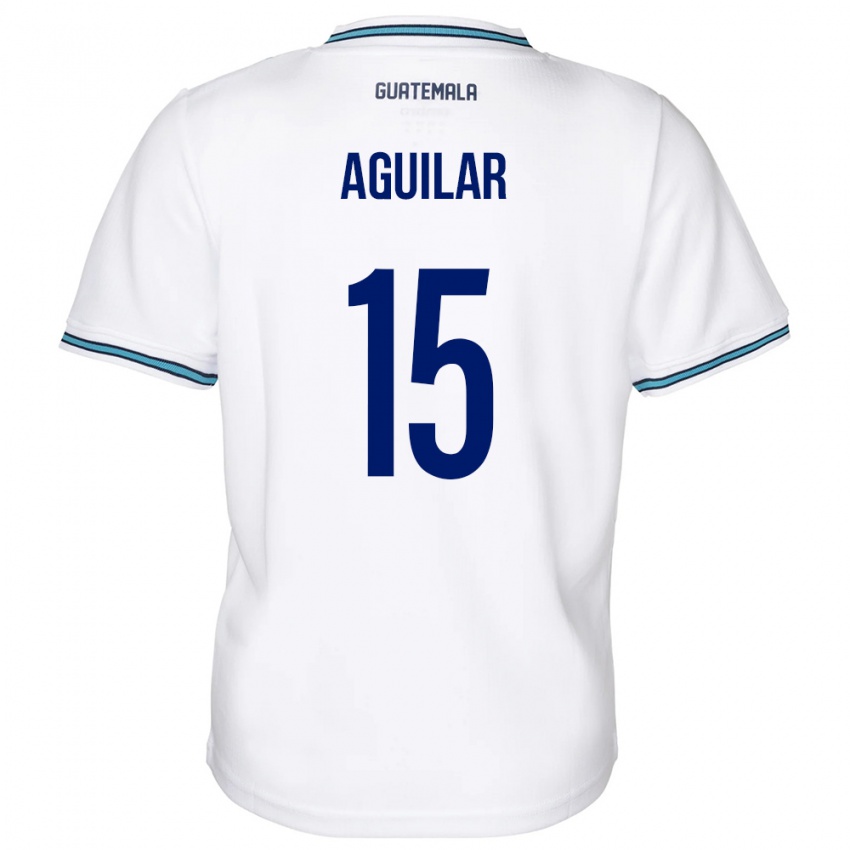 Criança Camisola Guatemala Carlos Aguilar #15 Branco Principal 24-26 Camisa