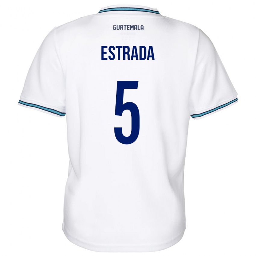 Criança Camisola Guatemala Elizabeth Estrada #5 Branco Principal 24-26 Camisa