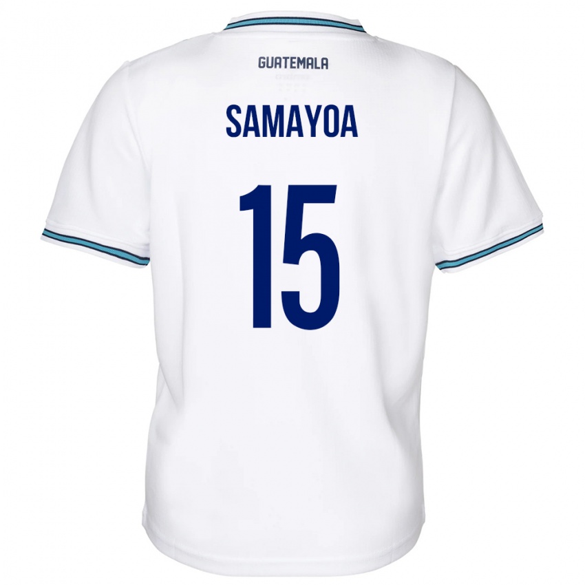 Criança Camisola Guatemala Giselle Samayoa #15 Branco Principal 24-26 Camisa