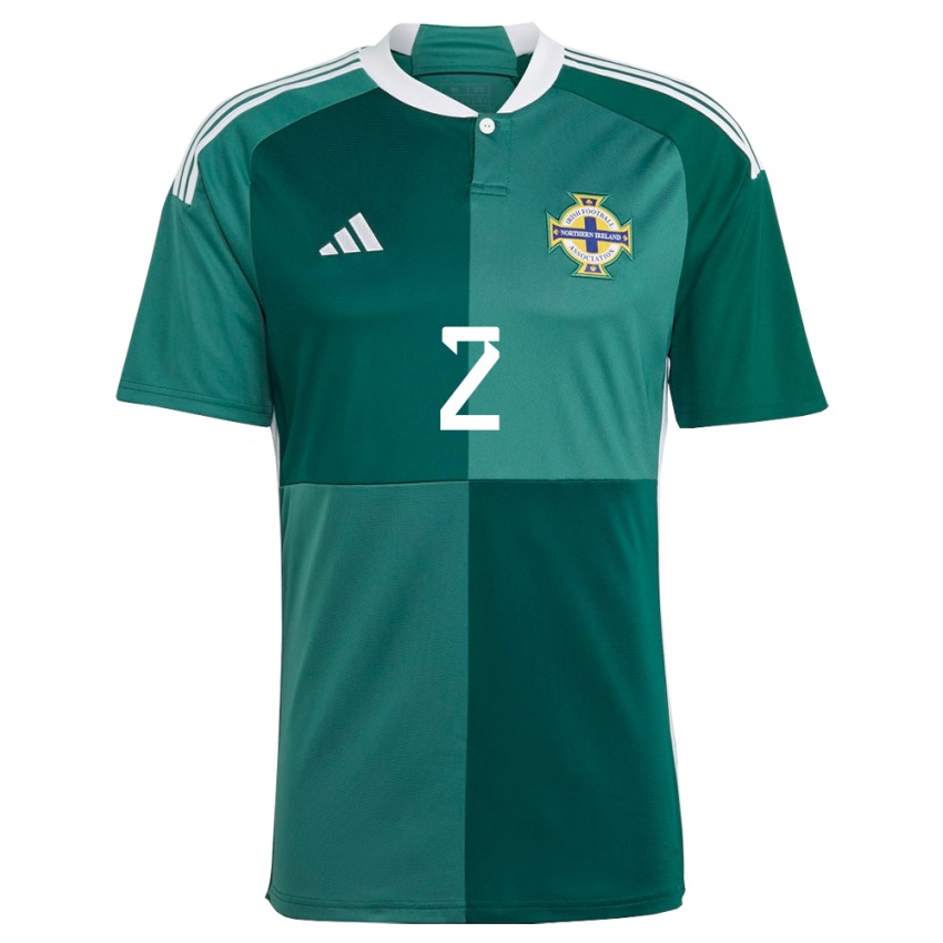 Criança Camisola Irlanda Do Norte Tom Atcheson #2 Verde Principal 24-26 Camisa