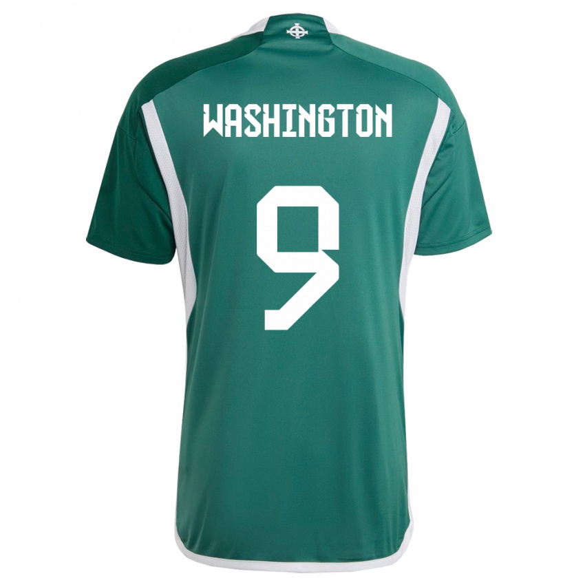 Criança Camisola Irlanda Do Norte Conor Washington #9 Verde Principal 24-26 Camisa