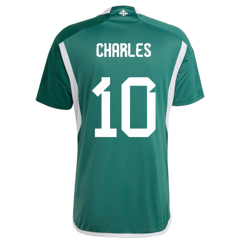 Criança Camisola Irlanda Do Norte Dion Charles #10 Verde Principal 24-26 Camisa