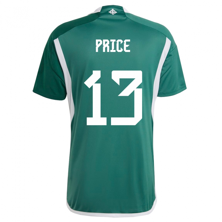 Criança Camisola Irlanda Do Norte Isaac Price #13 Verde Principal 24-26 Camisa