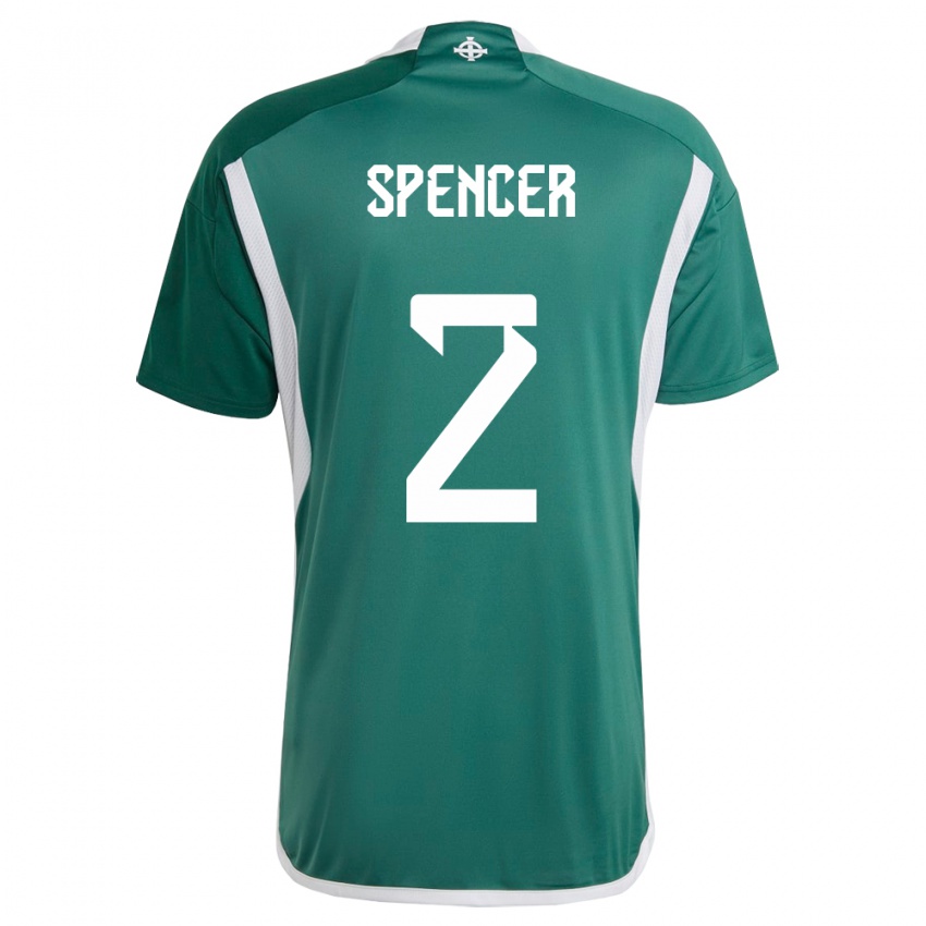 Criança Camisola Irlanda Do Norte Brodie Spencer #2 Verde Principal 24-26 Camisa