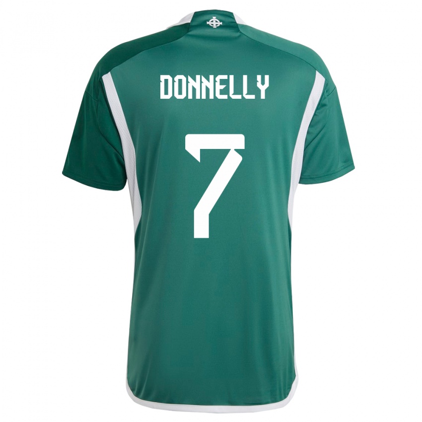 Criança Camisola Irlanda Do Norte Caolan Donnelly #7 Verde Principal 24-26 Camisa