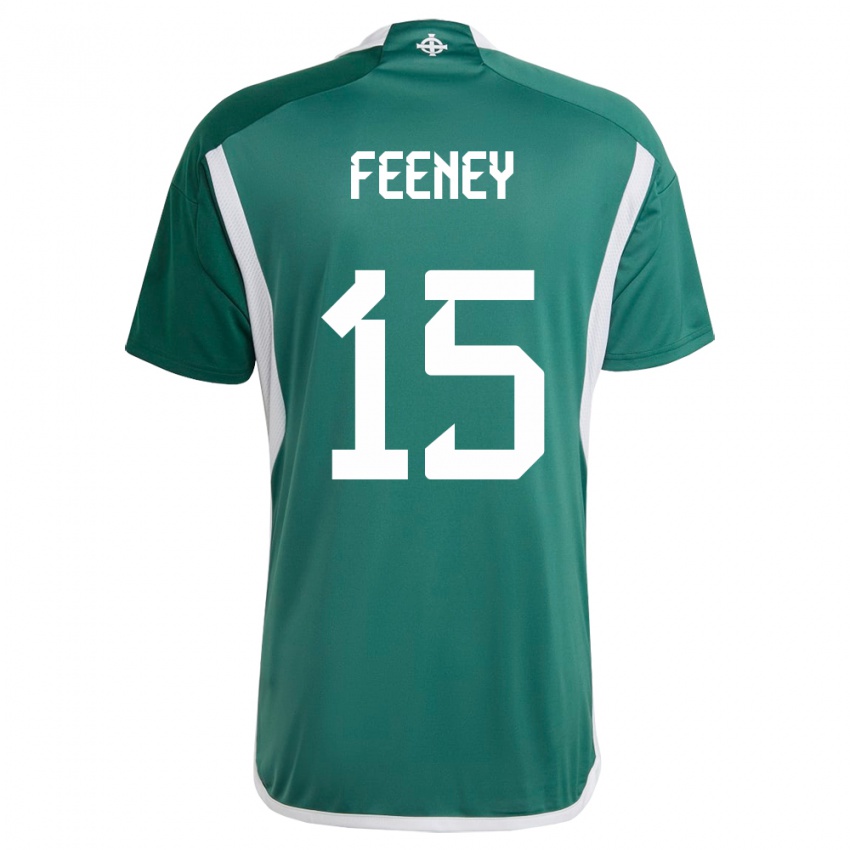 Criança Camisola Irlanda Do Norte George Feeney #15 Verde Principal 24-26 Camisa