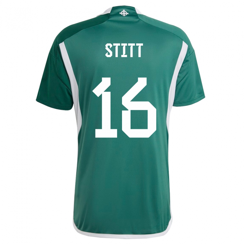 Criança Camisola Irlanda Do Norte Dylan Stitt #16 Verde Principal 24-26 Camisa