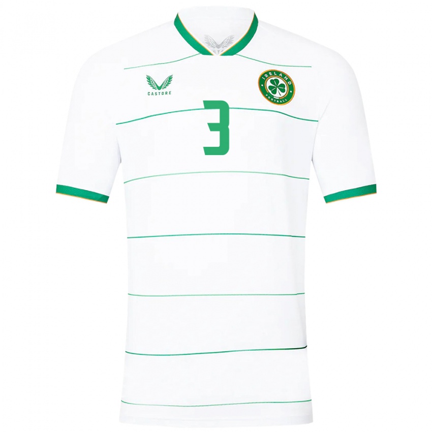 Criança Camisola Irlanda Luke O'brien #3 Branco Alternativa 24-26 Camisa