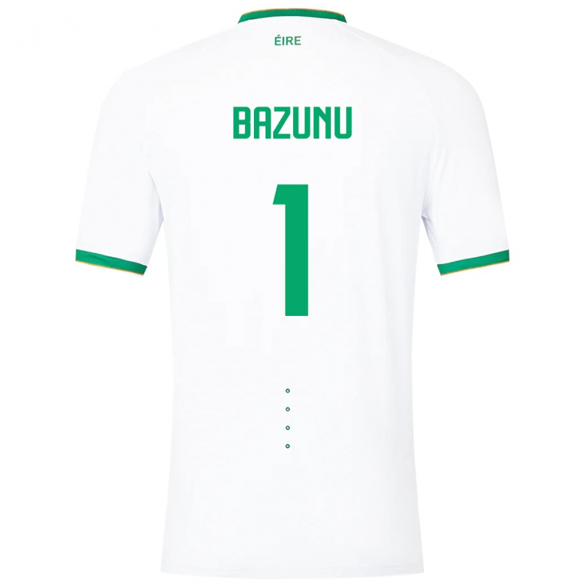 Criança Camisola Irlanda Gavin Bazunu #1 Branco Alternativa 24-26 Camisa