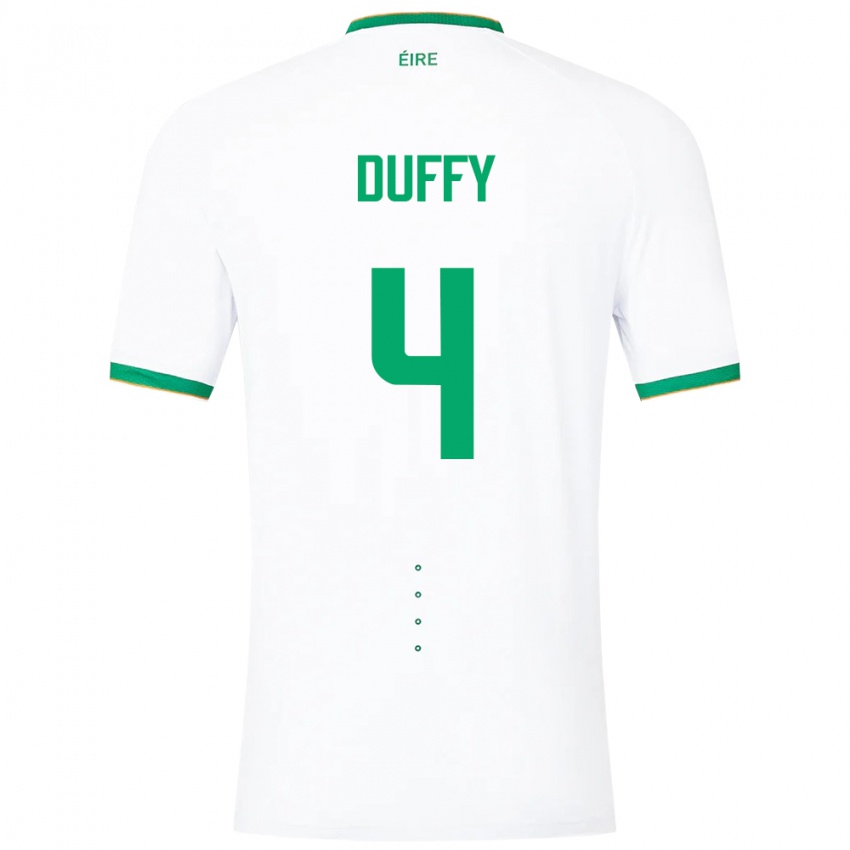 Criança Camisola Irlanda Shane Duffy #4 Branco Alternativa 24-26 Camisa