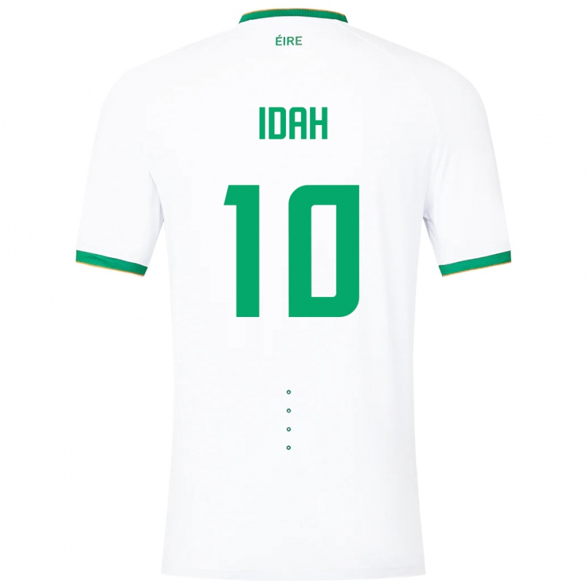 Criança Camisola Irlanda Adam Idah #10 Branco Alternativa 24-26 Camisa