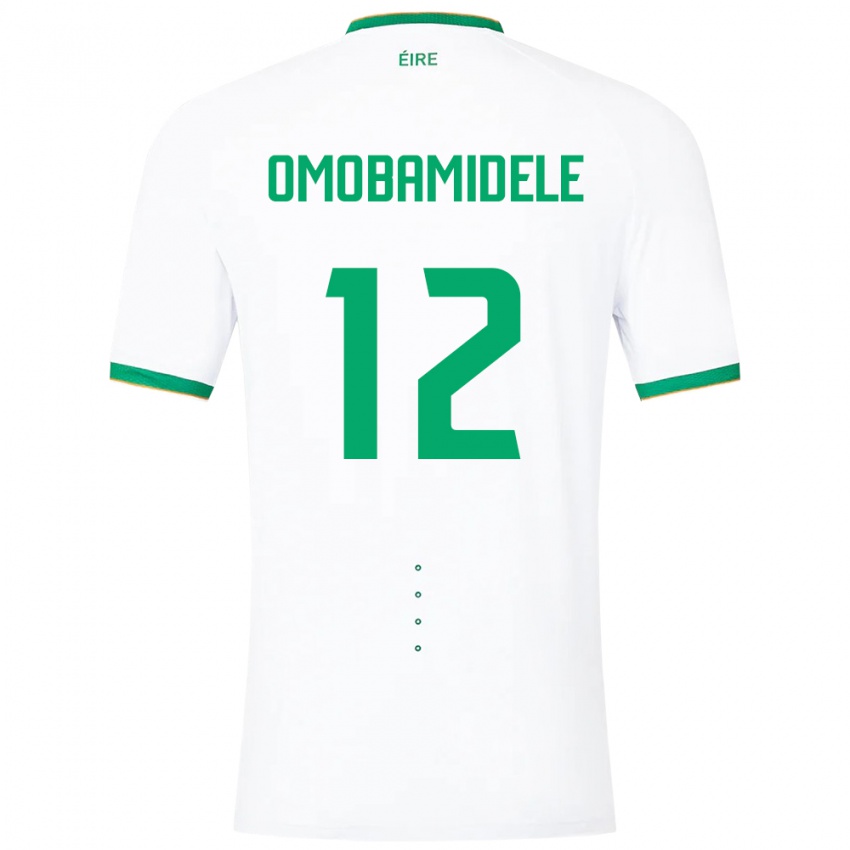 Criança Camisola Irlanda Andrew Omobamidele #12 Branco Alternativa 24-26 Camisa